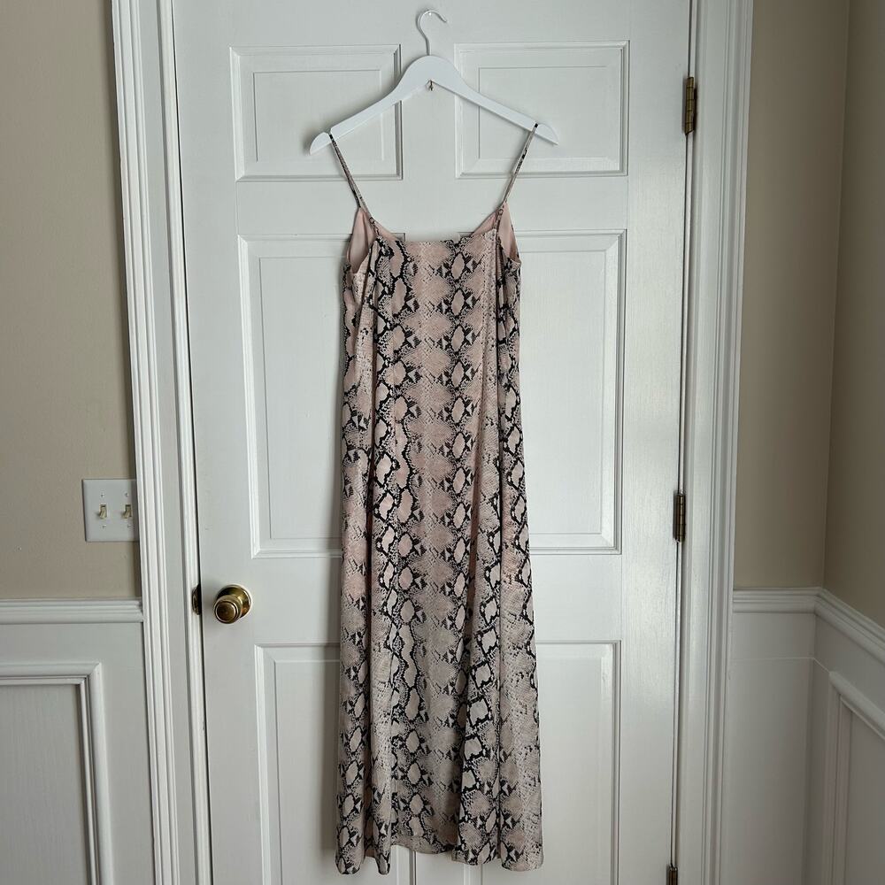 NWT L'agence Pink Python Print Silk Button Romee … - image 11